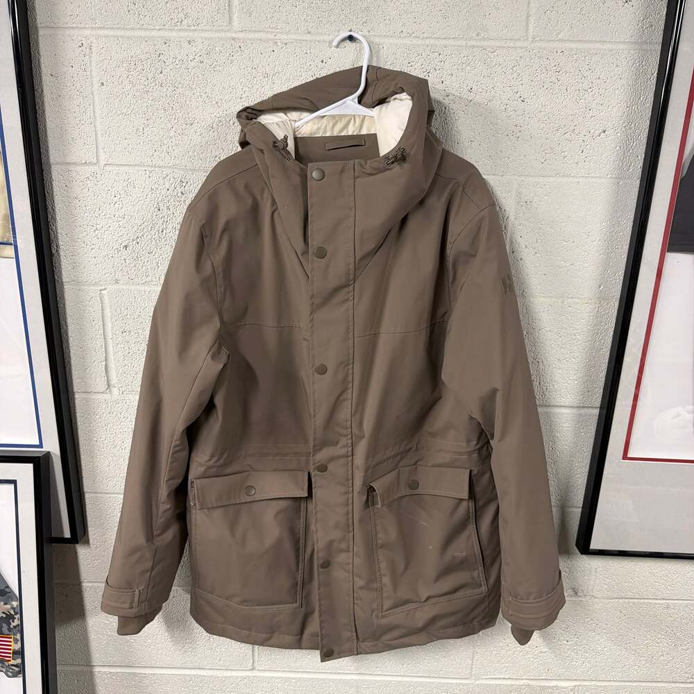 Frank And Oak Plateau PrimaLoft Insulated Hooded Winter Parka in Brown